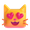 smiling cat with heart eyes